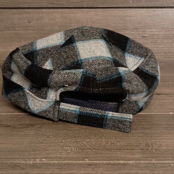 Broner Plaid Flannel Mens Winter Hat One Size Adjustable Hook & Loop Strap - Picture 5 of 9
